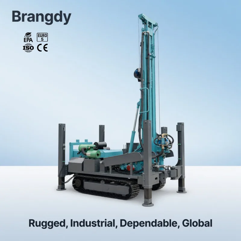 

Буровая установка на гусеничном ходу с полным гидравлическим приводом для бурения глубоких скважин, сертифицированная CE, для строительства водозаборных скважин