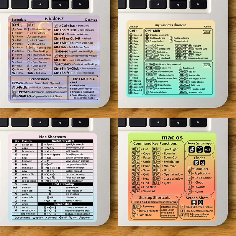 Adhesive Stickers For Laptop Desktop Reference Keyboard Shortcut Sticker For Windows Computer