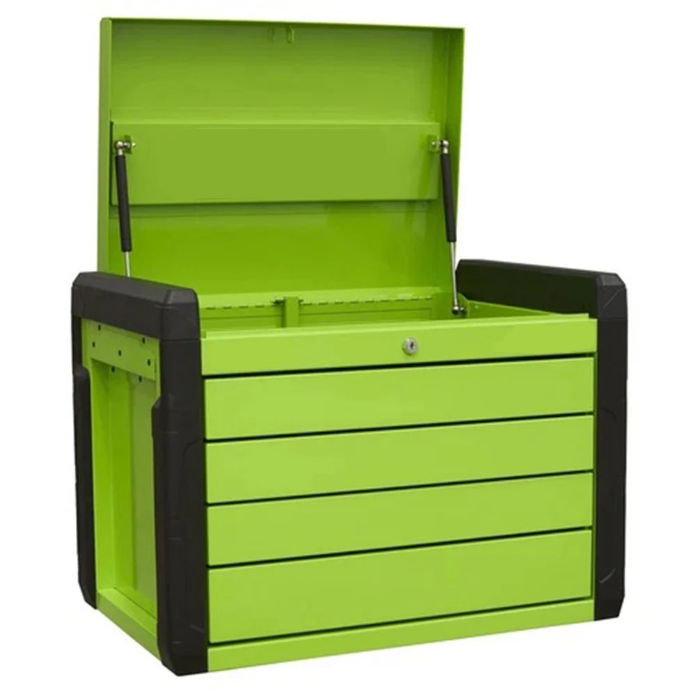 4-Drawer Rolling Tool Chest, Locking Removable Drawers Tool Cabinet For Home/Factory, Green