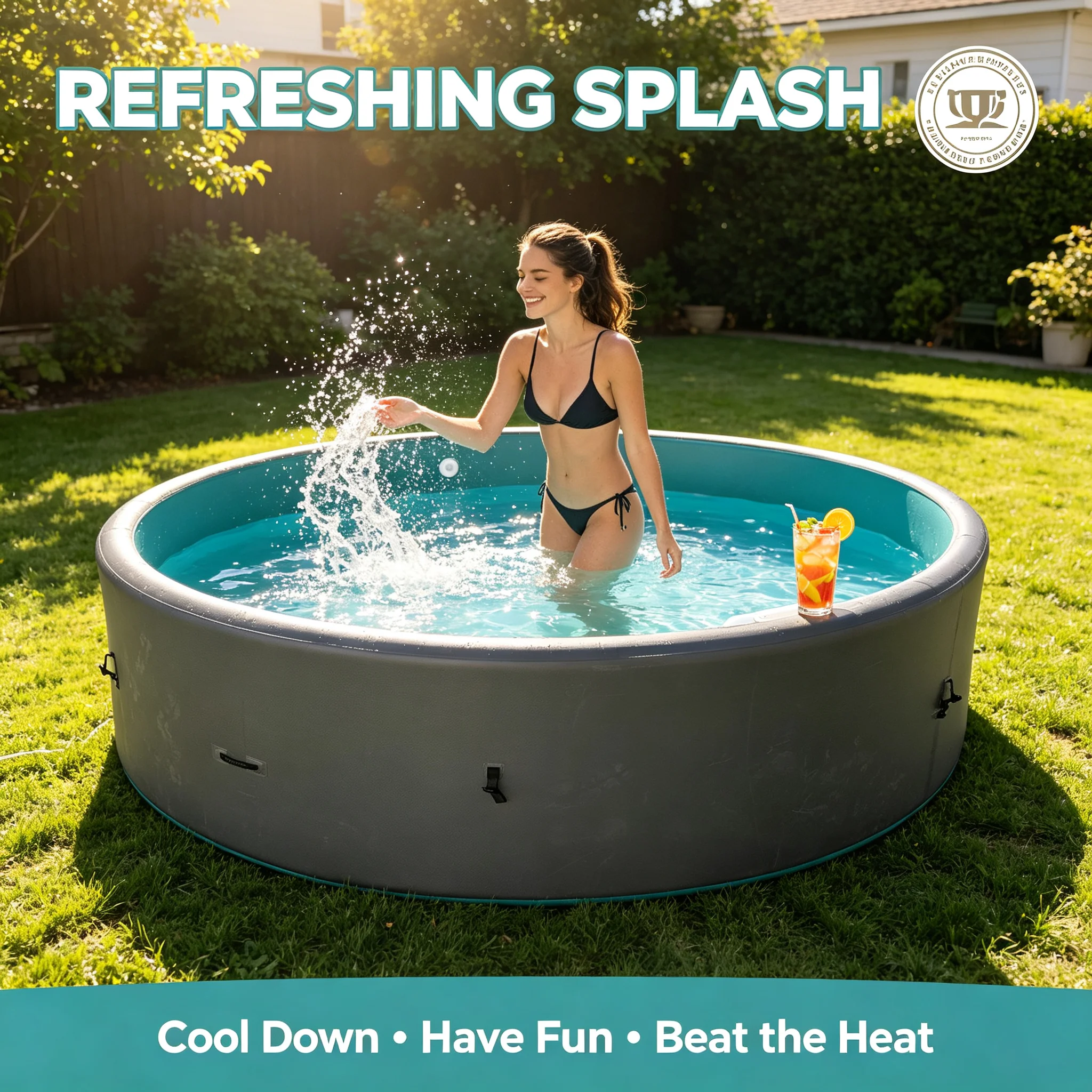 Spacious Interior Inflatable Leisure Pool for Household Family Soothing Water Relaxation Pastime