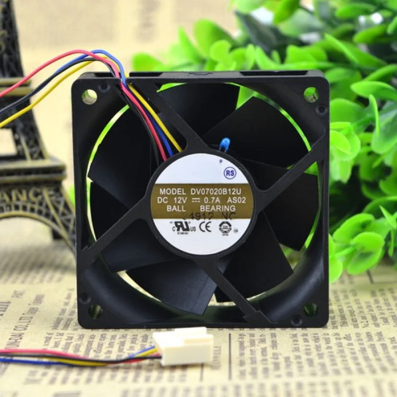 D 1PCS For AVC DV07020B12U | 7020 12V 0.70A 70×70×20mm 7CM PWM 4-Pin Chassis Axial Cooling Fan