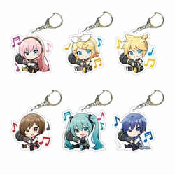 Porte-clés pendentif en acrylique Anime Cosplay, Hatsune, ku, LAITO, MEIKO, Kagamine, Rin, Len, accessoires, cadeau