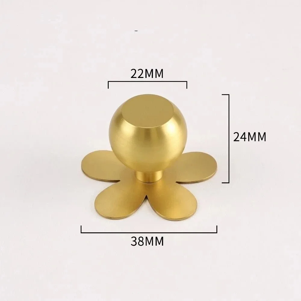 Modern Minimalist Brass Drawer Backplates Smooth Surface Premium Brass French Style Handles Sturdy Structure