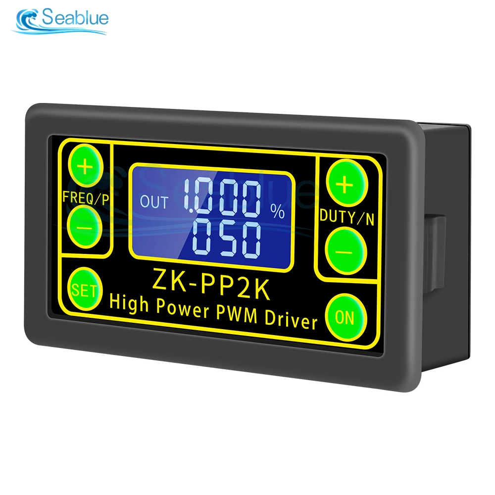 Drive Module ZK-PP2K 8A High Power PWM Dimming Cycle Delay  Motor LED Speed Controller LCD Pulse Frequency Cycle 1Hz-150KHz