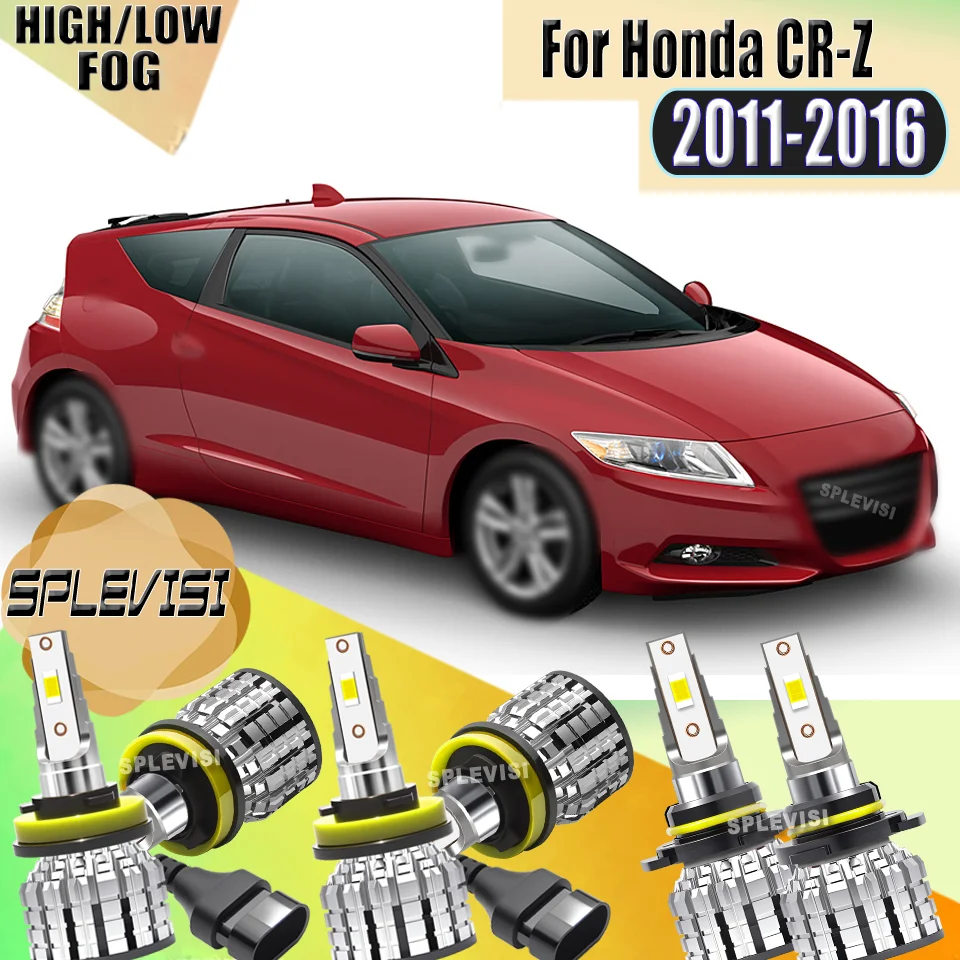 

High-quality LED Headlight Foglight Fit All Vehicles High Low Beam Foglight Bulbs For Honda CR-Z 2011 2012 2013 2014 2015 2016