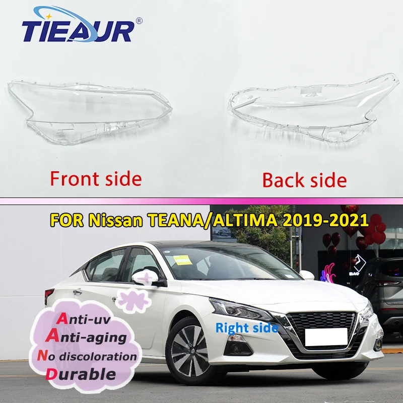 

TIEAUR Car Headlight Lampshade For TEANA ALTIMA 2019 2020 2021 Lamp Shell Cover Replacement Tools Assembly Transparent Lampshade