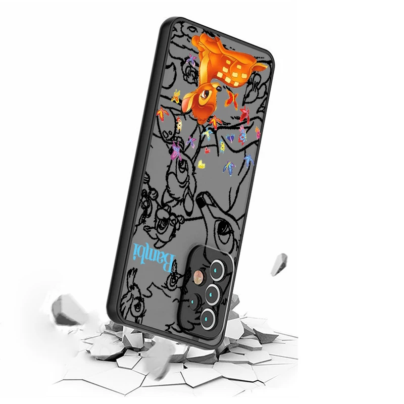 Disney Deer Bambi Cute Frosted Translucent For Samsung A53 A52 A33 A32 A51 A71 A21S A13 A73 A50 A22 A12 5G Funda Phone Case image 4
