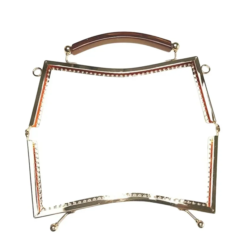 21.5cm Retro Metal Purse Frame Bag Closure Handle Bracket Kiss Clasp Handbag Buckle DIY Women Hardware Crafts Decor Accessories