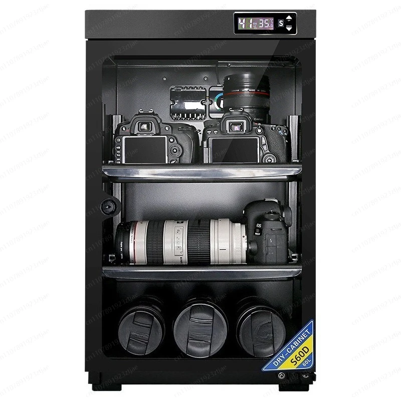 60L Large Capacity Electronic Dry Cabinet, Moisture Proof Box for DSLR Camera Lens Stamp Tea Instrument Storage