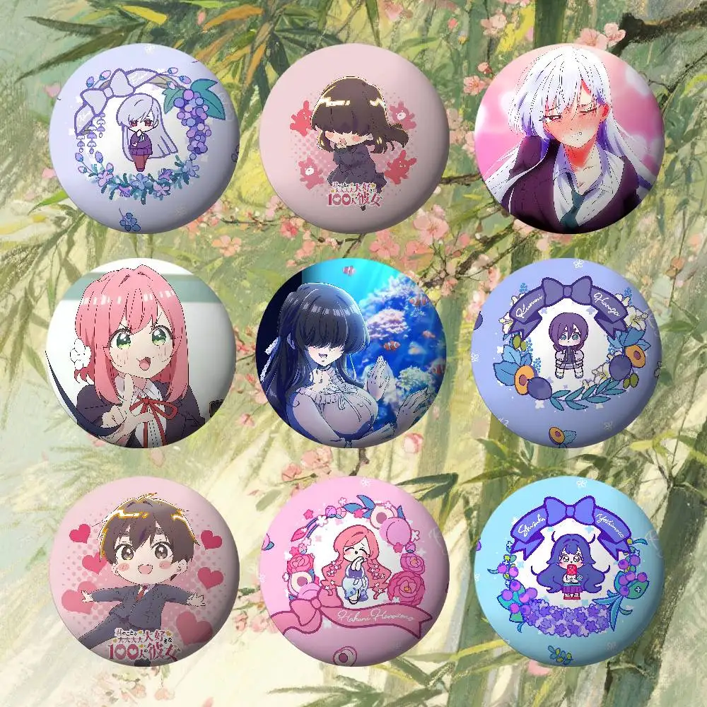 

The 100 Girlfriends Who Really Love Yo Customizable Tin Badges, Stylish And Cute Round Anime/sta
