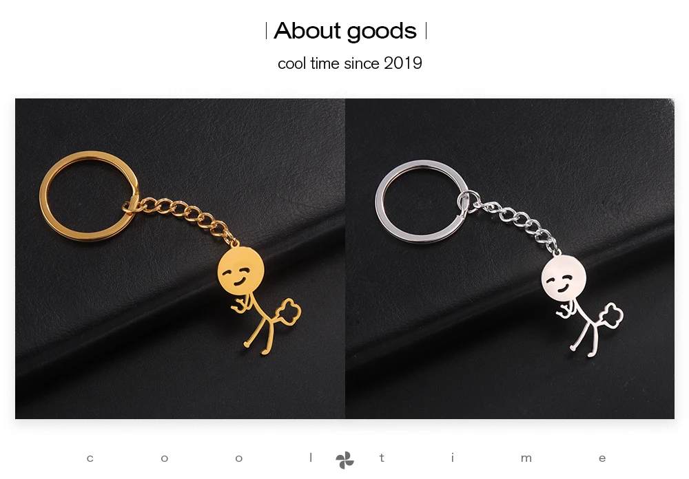 Cooltime Lustige Parodie Furz Stickman Anhänger Schlüsselanhänger Edelstahl Hiphop Schlüsselanhänger für Männer Frauen Schmuck Geschenk Neu In – Detail 5