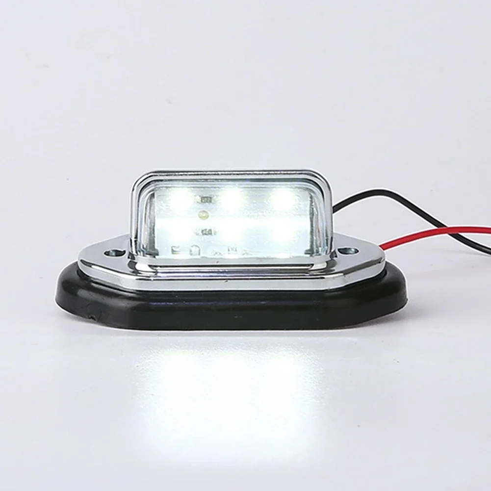 

For Motorcycles Boats Cars License Plate Lamp Auto License Plate Light 12-24V 2 Wires Clear PC Lens Door Light