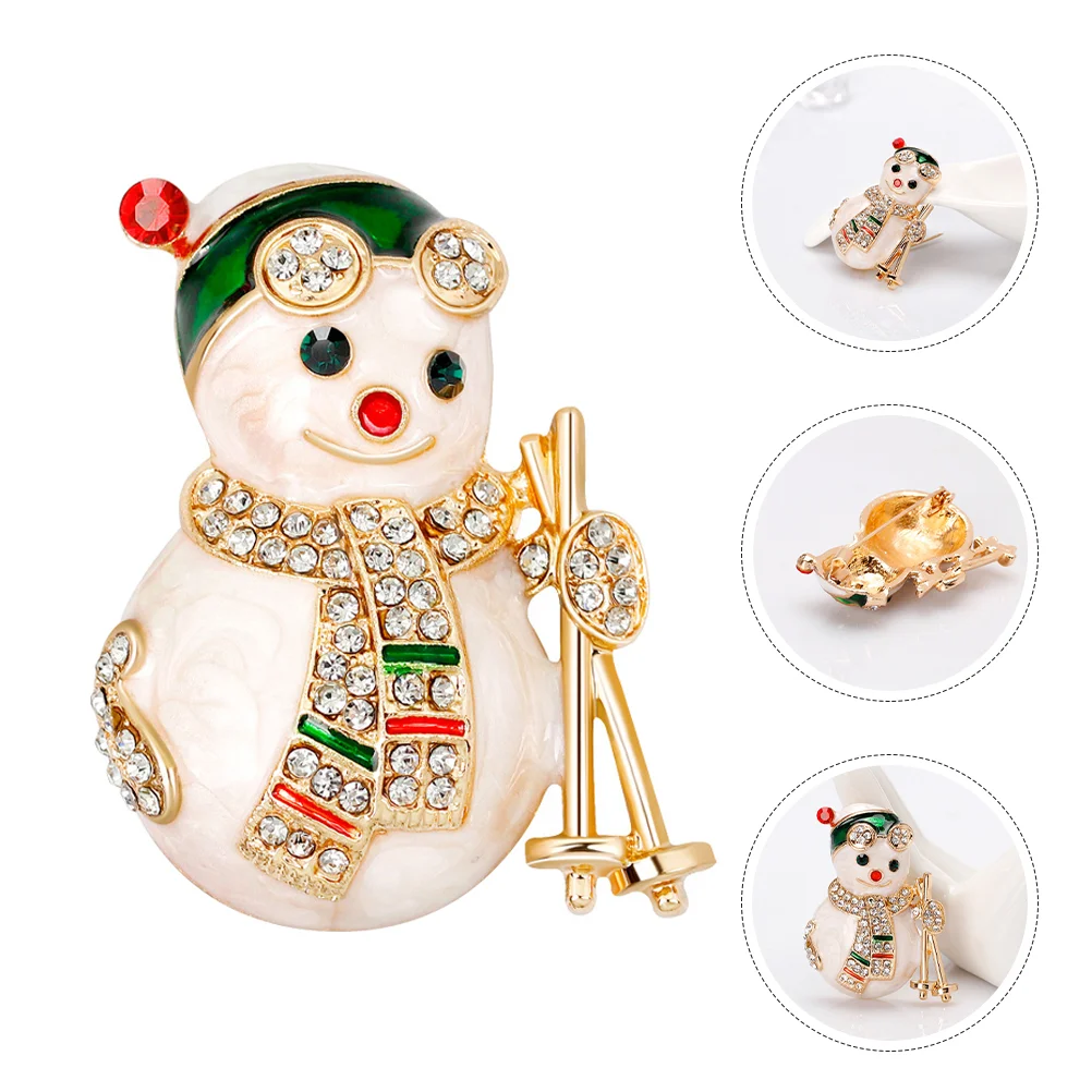 Pin do broche do boneco do Natal, Pinos de lapela do inverno, Snowflake Badge for Clothes, 3 pcs