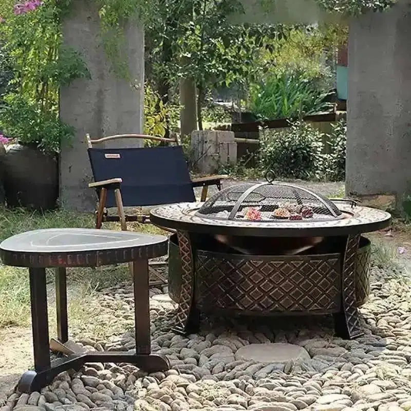 Patio Heaters Villa Barbecue Stove Barbecue Table Camping Firewood Heater Home Charcoal Heating Stove Grilled Outdoor Brazier U