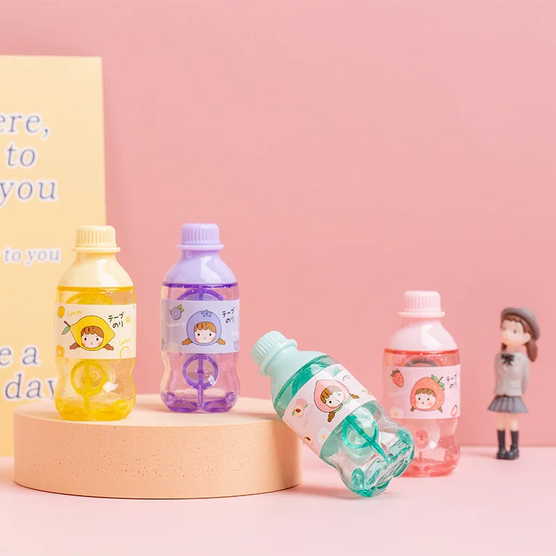 

1PCS Double Sided Tape Soda Bottle Dots Stick Roller Erasable Strong Stickiness School Office Stationery