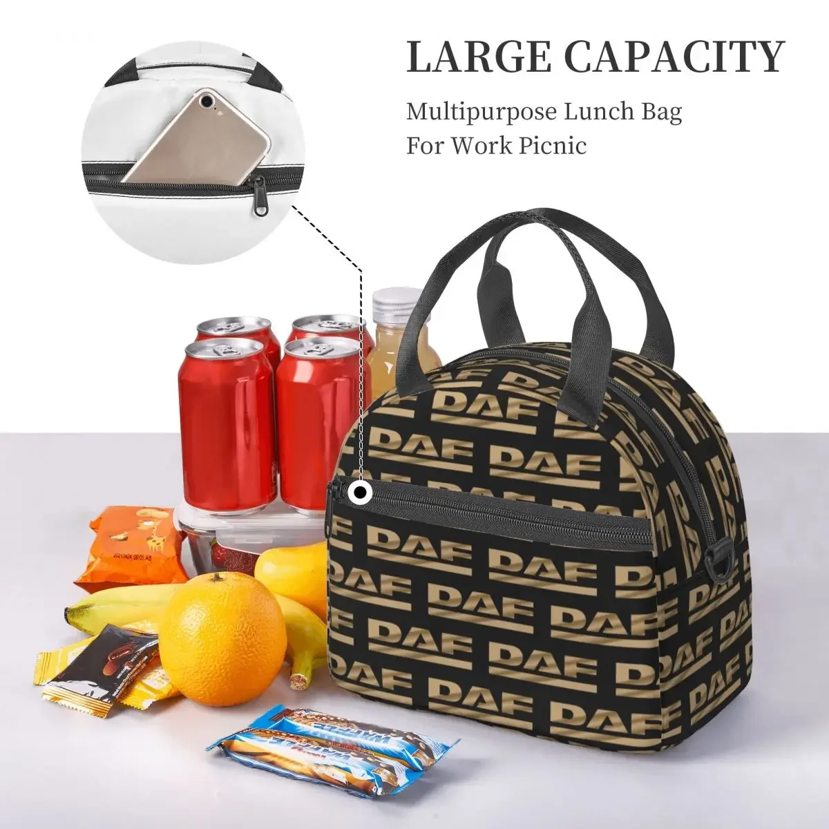 Awesome Daf Design Insulated Lunch Bag for Women Kids Leakproof Food Boxes Thermal Lunch Box Tote