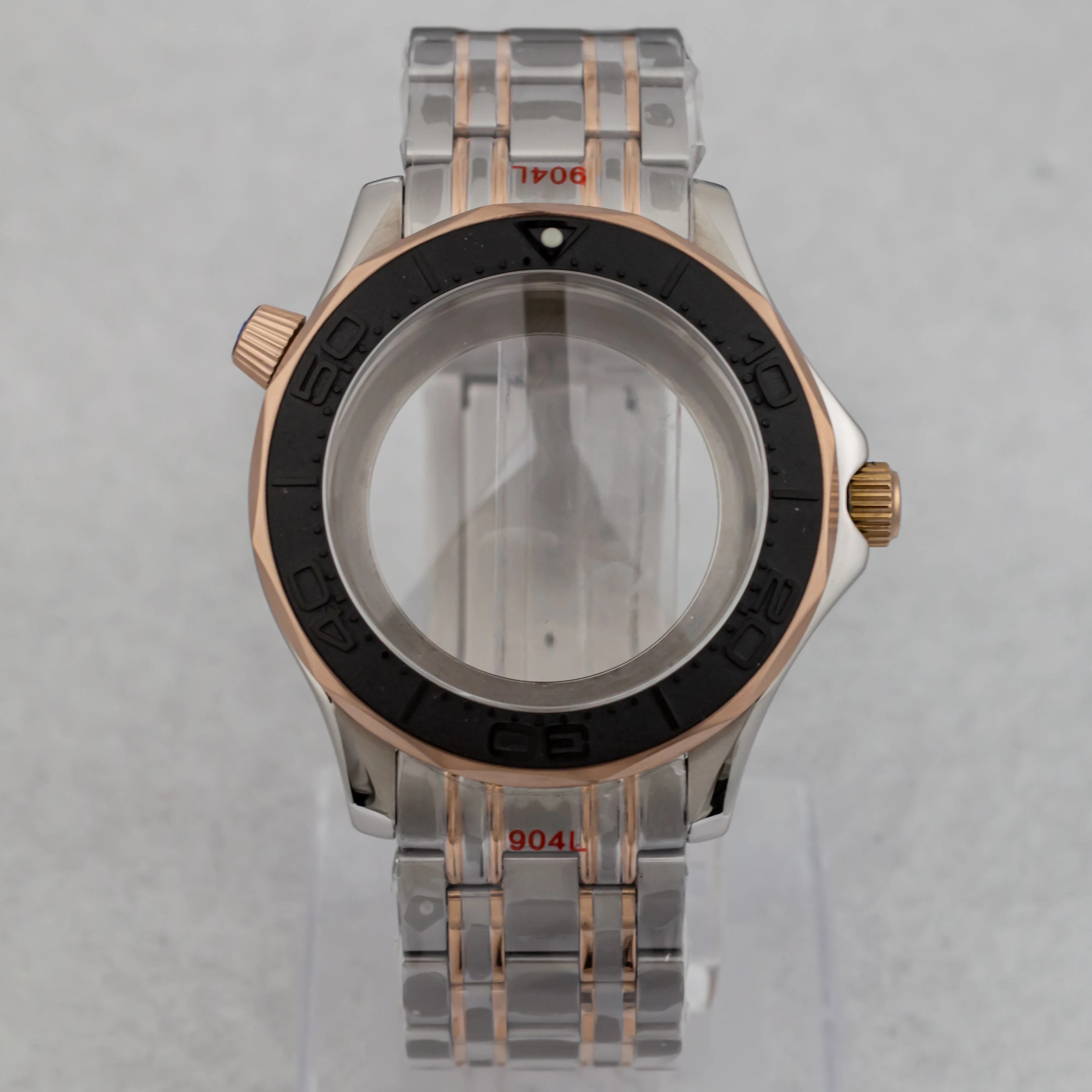 NH35 Case 21mm Stainless Steel Strap 10ATM Waterproof Watchcase for Seamaster 300 NH35 NH36 Mechanical Movement Watch Band