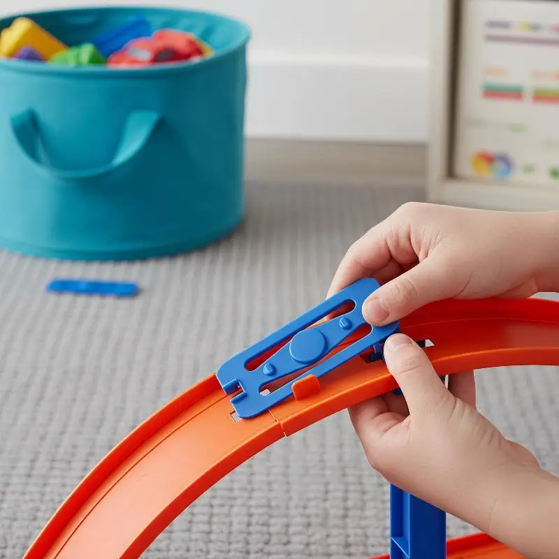 Blue Racetrack Connectors 20 Pieces Replacement Parts Compatible with Most Race Track Sets for Kids DIY Play Activities