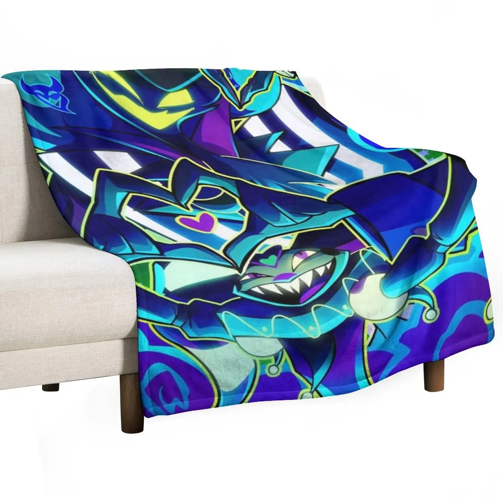 

Helluva Boss - Asmodeus Throw Blanket Portable Lightweight Blanket for Travel Camping