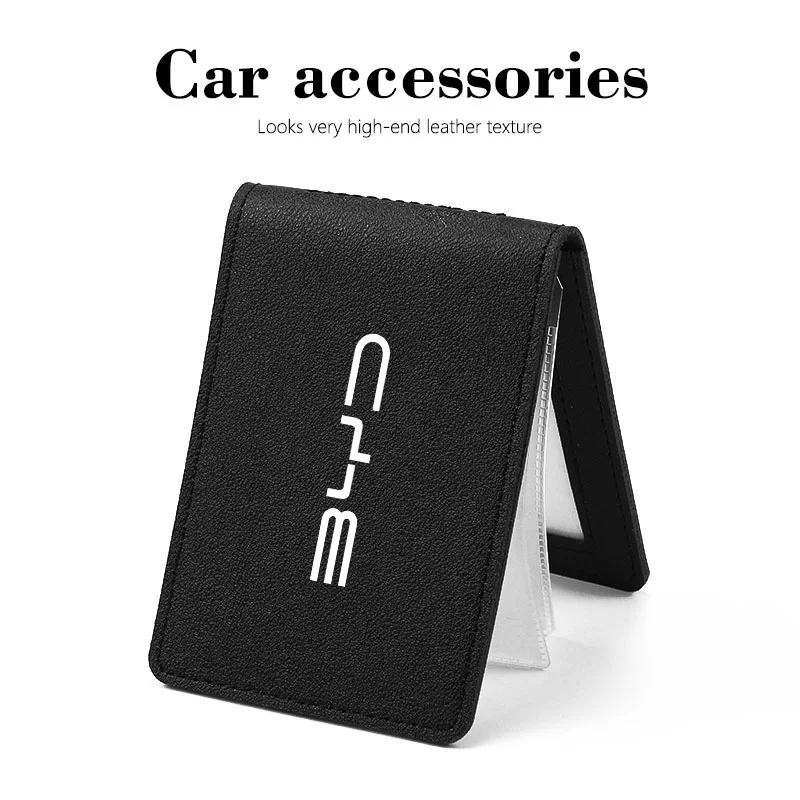 PU Leather Car Driver License Holder Card Bag For BYD E6 Tang F3 Song F3R Qing Yuan I3 S7 G3 M6 L3 D1 S6 F0 E5 E2 E1 E3 E9 S8