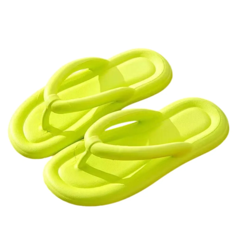 

Fashion Candy Colors Woman Flip-flops Soft Sole Non Slip Bathroom Slippers EVA Beach Shoes For Couples and Women