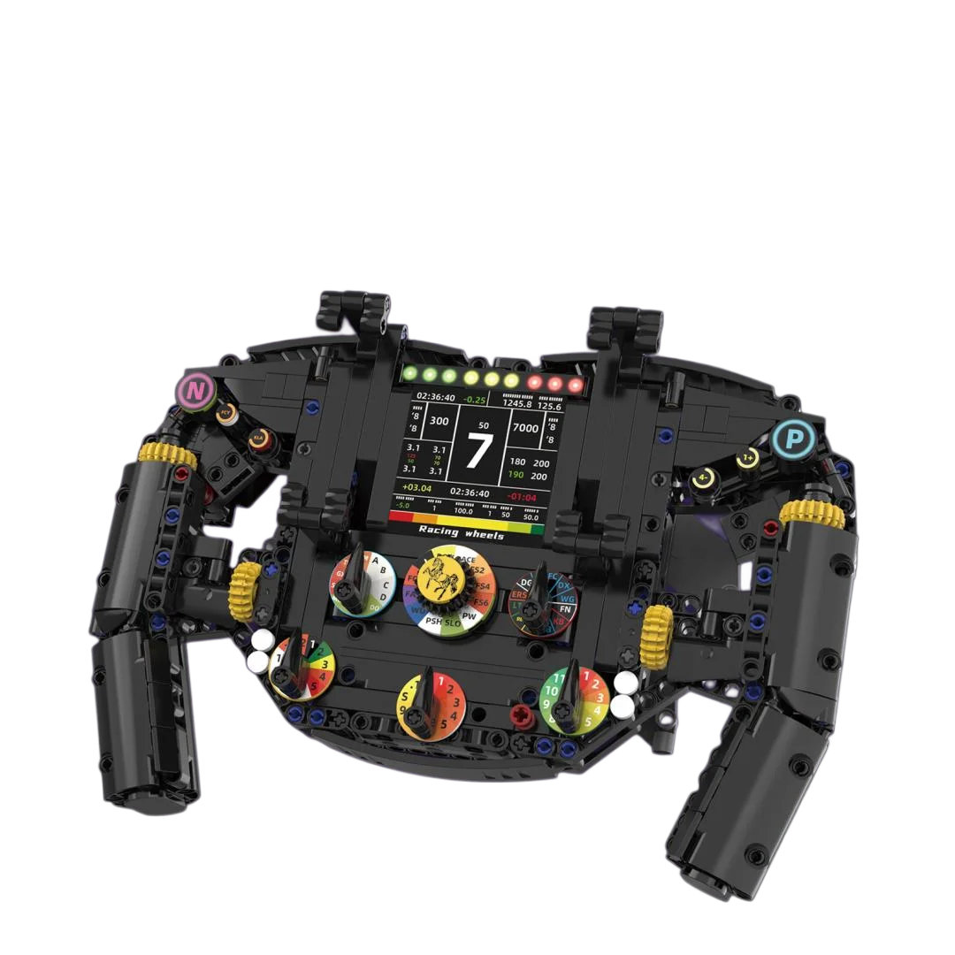 Technisches 833-teiliges Rennlenkrad-Bausatz mit Handyhalter, Simulationsmodell, STEM-Spielzeug für Jugendliche und Erwachsene
