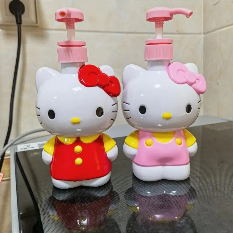 

Sanrio Cartoon Hello Kitty Storage Bottle Cute Bathroom Shower Gel Shampoo Subpackage Hand Sanitizer Household Storage Bottle