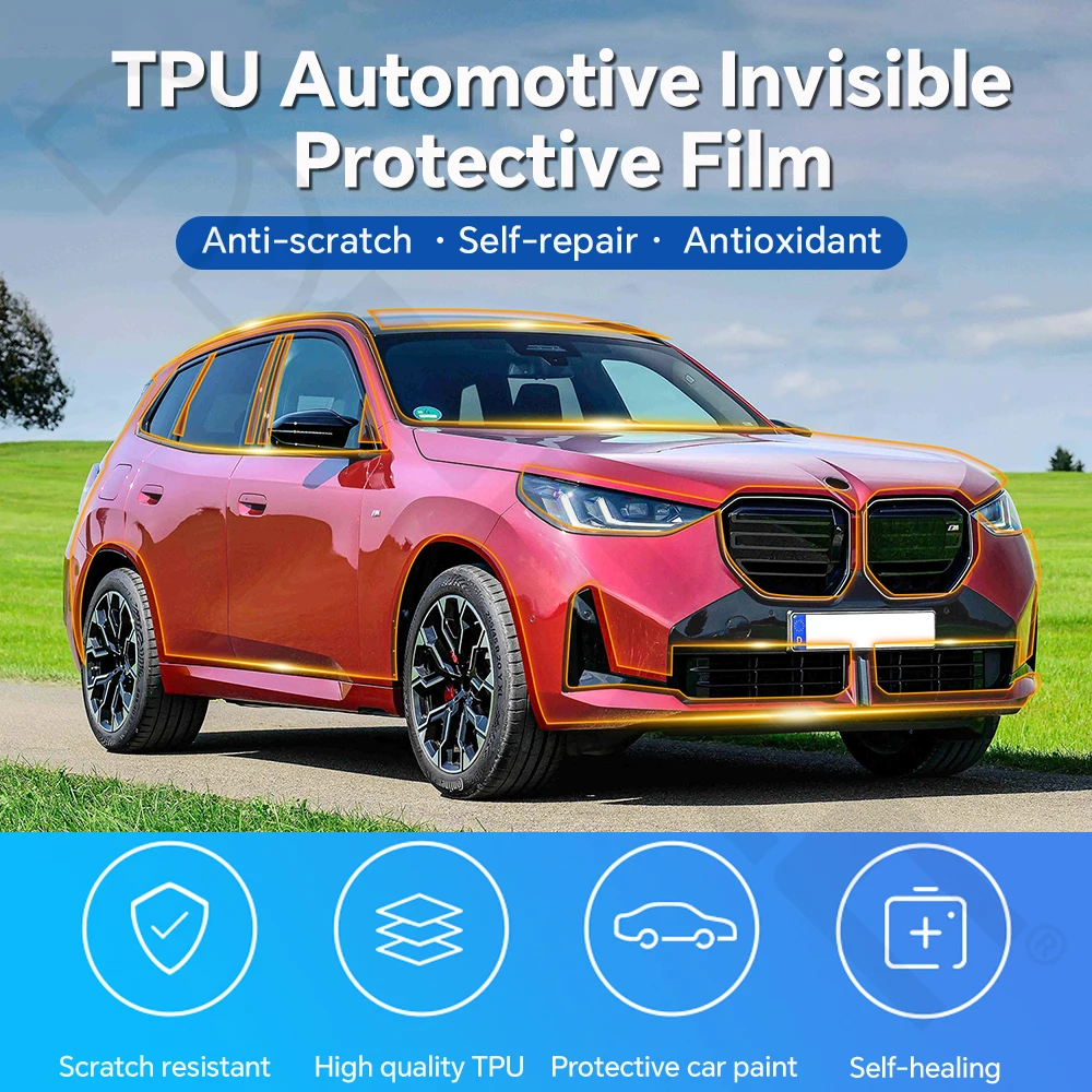 For BMW X3 G45 Sport 30 2025 Full Vehicle Clear Bra PPF Paint Protection Film 9Mil TPU Transparent Anti Scratch Car Wrap Film view 4