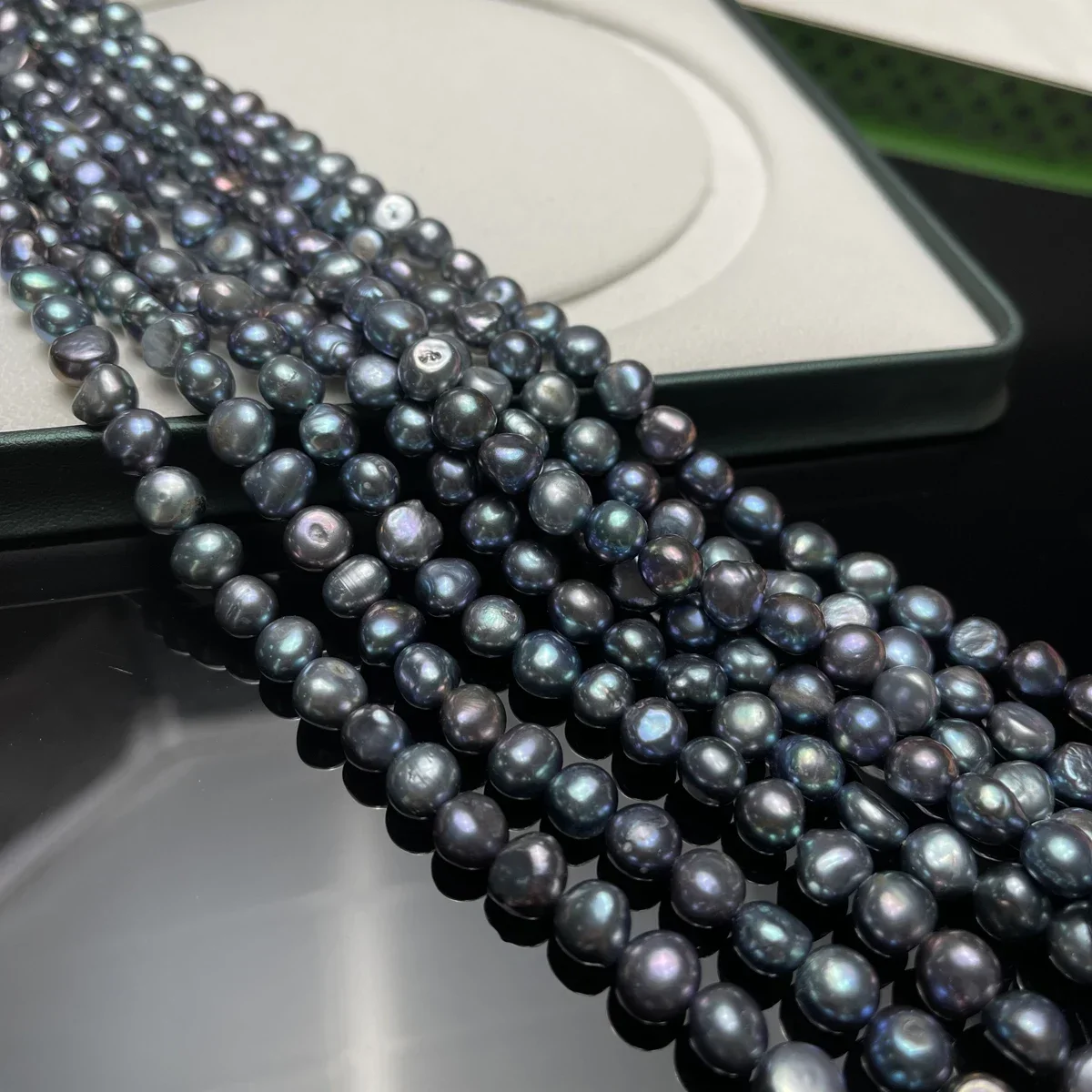 

9-10mmAAA Classic Natural Freshwater Pearl Black Irregular Pearl Bead Gift Jewelry Make DIY Necklace Earring Bracelet Accessory