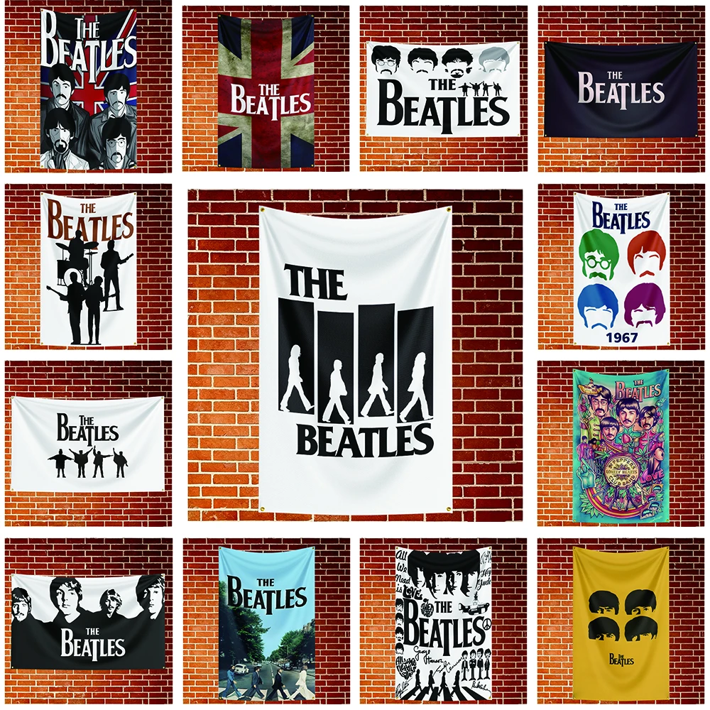 The B-Beatles Flag Banner For Fan Cave Watch Party Tailgate Gathering Indoor Outdoor Backyard Home Festival Ornament Supply