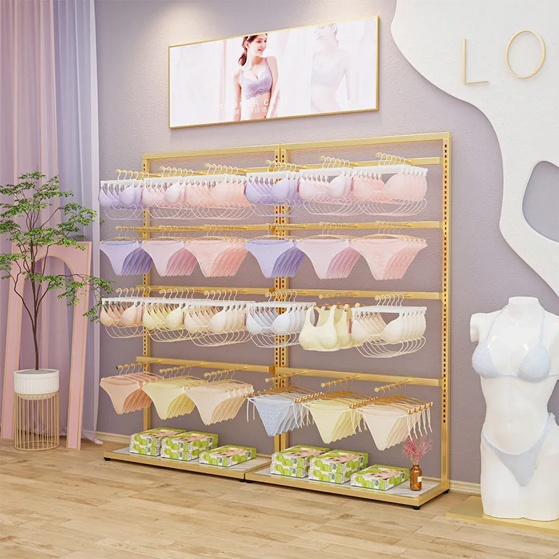 

Стеллаж для демонстрации женского белья от пола до потолка, регулируемая полка для белья, пристенная полка для хранения носков.