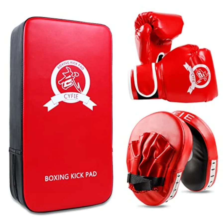

Boxing Kick Pads Punching Mitts Curved, Boxing Gloves, Leather Material Art Karate Pad Thai Hand Pad Focus Target Kickboxing Ha