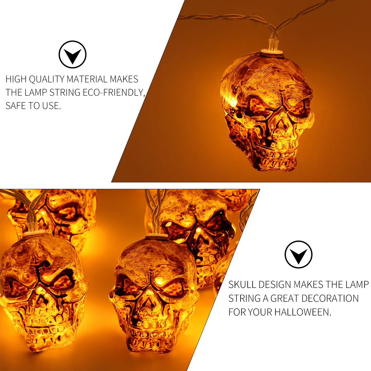 

Household Skull String Lights Decoration Night LED Lamp Plastic Halloween Decorations
