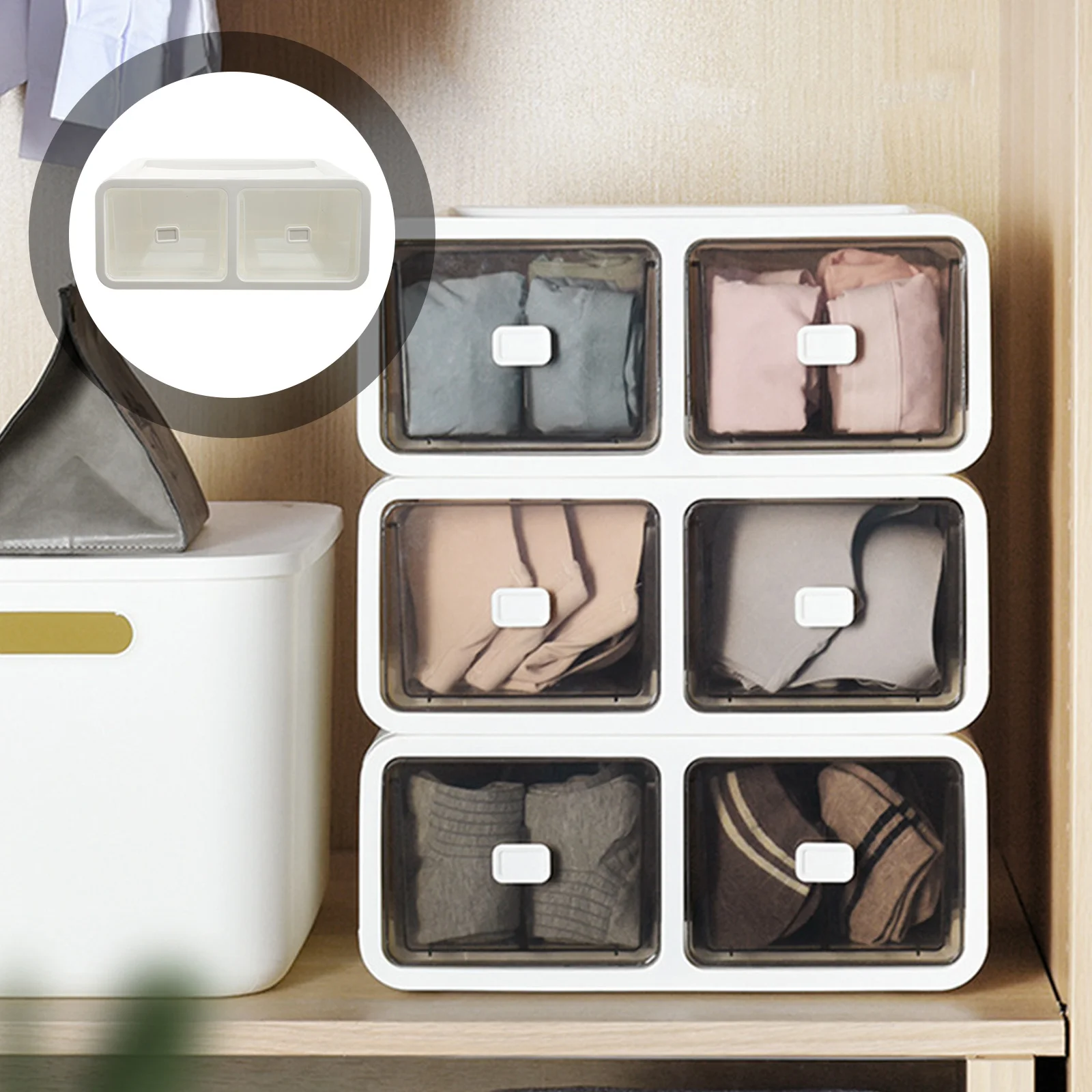 

1Pcs Simple Drawer Underwear Storage Box Wardrobe Organizer Socks Holder Space Saving Practical Household Storage Case