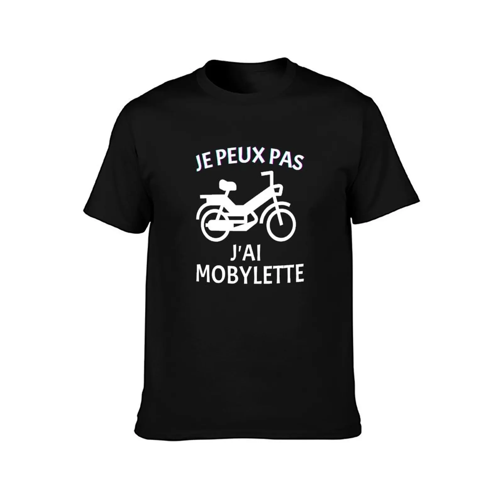 Je Peux Pas J'ai Mobylette 103 accro Motard humour T-Shirt, Summer Casual Cotton Tee, Oversized Streetwear Tops, 100% Cotton
