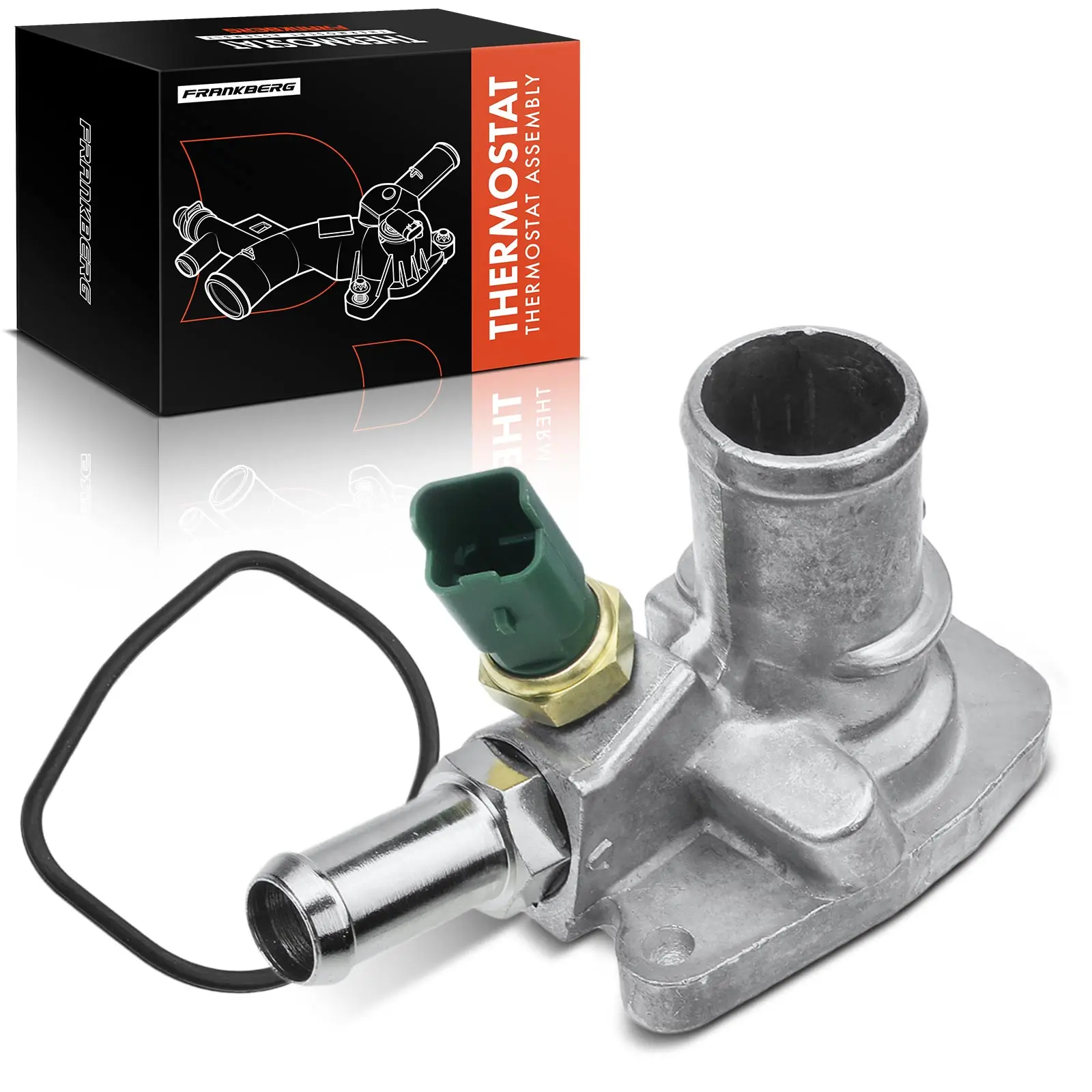 Frankberg 1x Thermostaat Koelvloeistof voor Fiat 500 Panda Ford KA Lancia Ypsilon 1.2L 1535448 55202371 9S518575AA