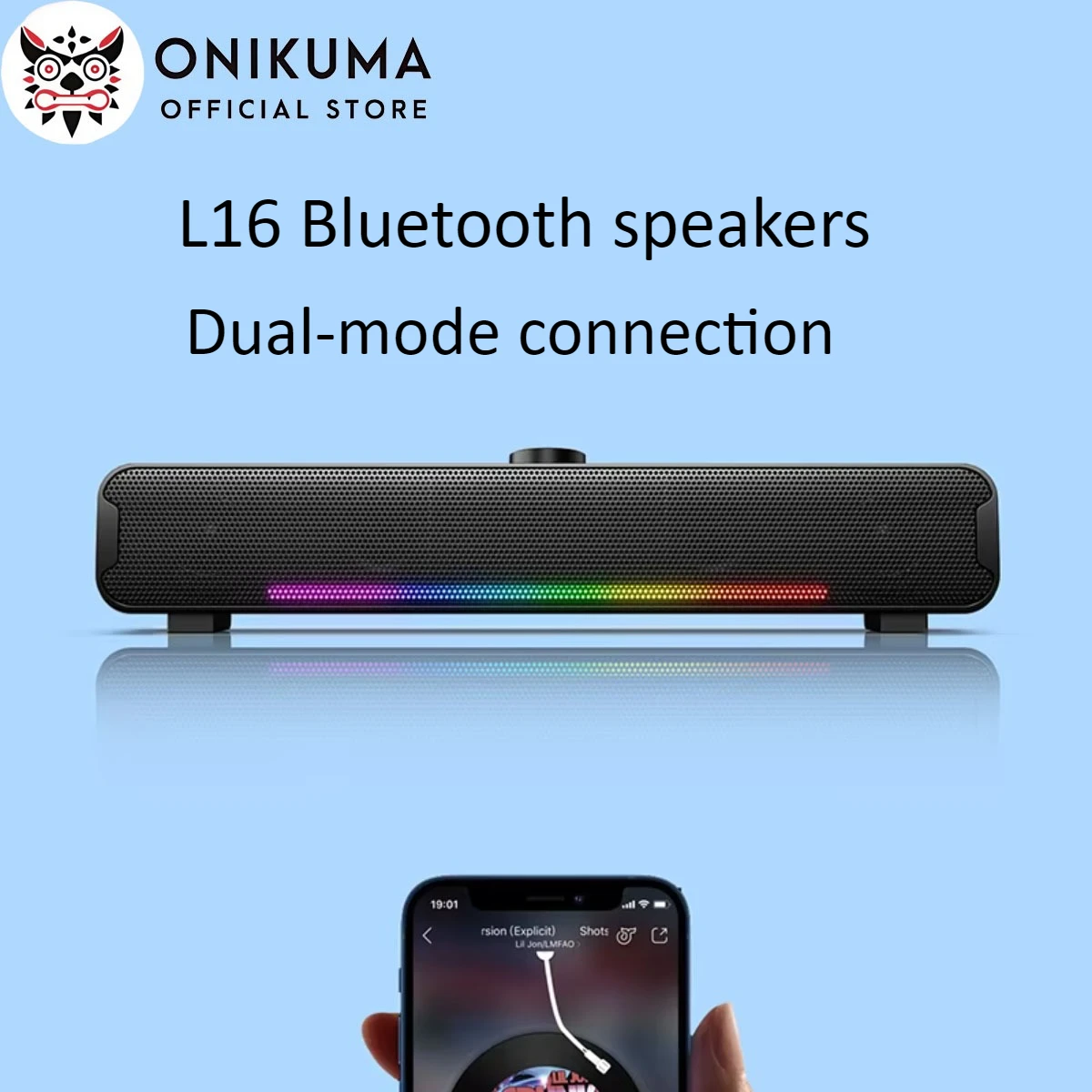 

ONIKUMA L16 Computer Speakers Dual-mode Compatible Bluetooth V5.3 Low Latency Game Speaker for TV PC Immersive Music Gaming