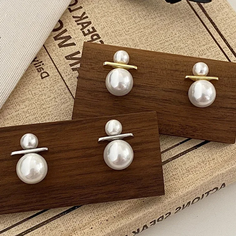 

Real 925 Sterling Silver Minimalist Shell Pearl Ball Stud Earrings for Women Trendy Fine Jewelry Geometric Accessories