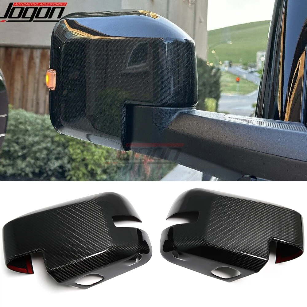 For Ford Bronco Raptor 2021 2022 100% Real Carbon Fiber Car Side Wing Rearview Mirror Decorative Cover Protective Cap Trim 2pcs