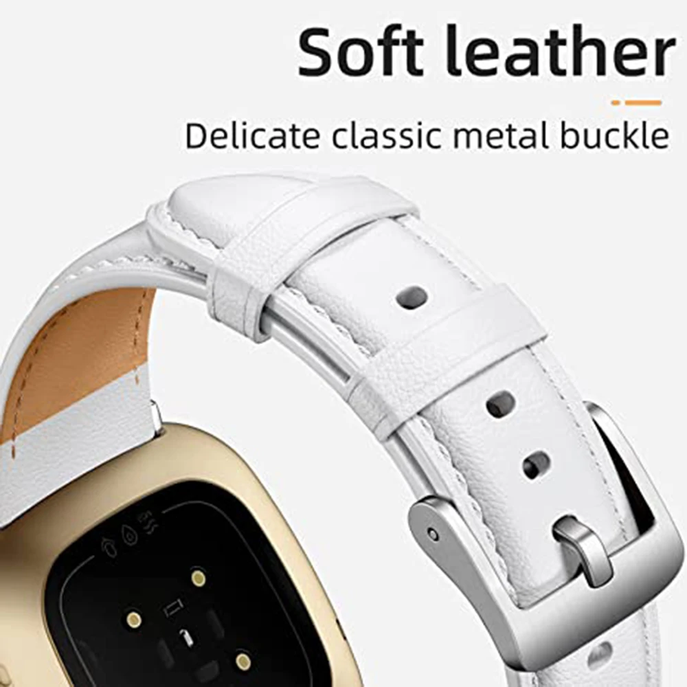 Leather Band For fitbit versa 4 band fitbit versa 3  Lite Men Watch Bracelet Strap For Fitbit versa 4/3 Real leather strap