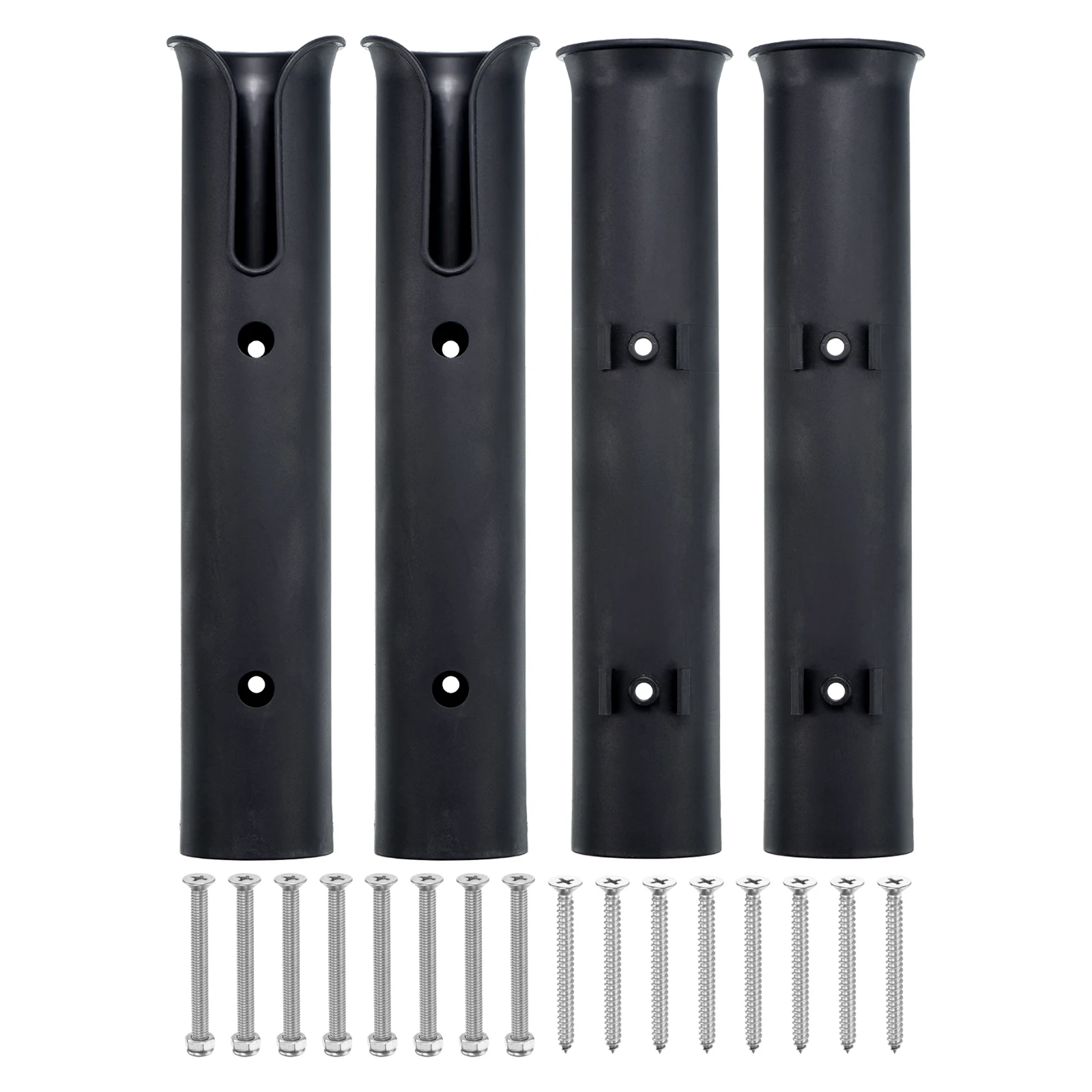 4/6pcs Fishing Pole Holder for Boat Plastic Boat Pole Bracket Fishing Tube Rod Holder Racks Side/Wall Mounted with Screws