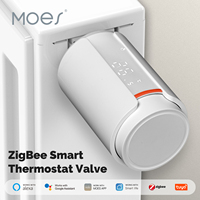 MOES Tuya ZigBee Thermostatic Radiator Valve Smart TRV Programmable Support Alexa Google Home App Remote Temperature Controller