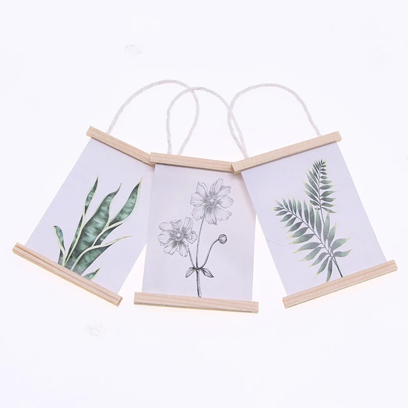 กรอบรูปติดผนังจิ๋วสำหรับบ้านตุ๊กตา อุปกรณ์ตกแต่งบ้านจำลอง ของเล่นเสริมบ้านตุ๊กตา