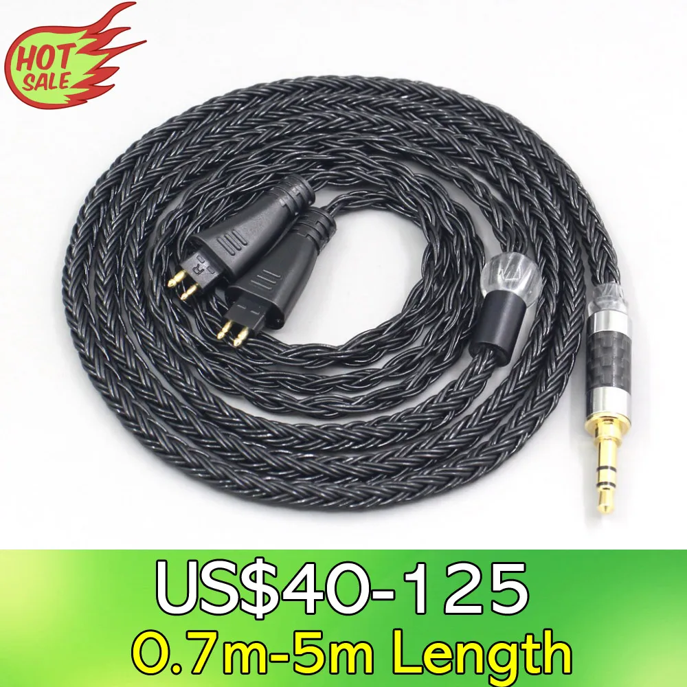 

LN007416 16 Core 7N OCC Black Braided Earphone Cable For FOSTEX TH900 MKII MK2 TH-909 TR-X00 TH-600 Headphone