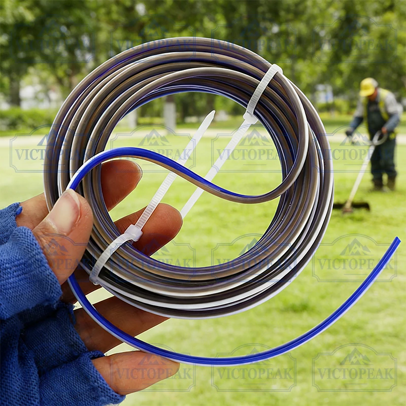Gartenwerkzeug-Zubehör Draht 3,0mm/5 Meter Mehrfarbige Gemischte Trimmerleine für Freischneider-Trimmerköpfe – Detail 1