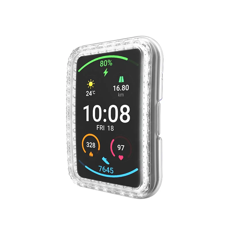 Calotta protettiva per PC con placcatura diamantata per Huawei Watch Fit accessori per Cover Smart Watch per custodia Huawei Fit