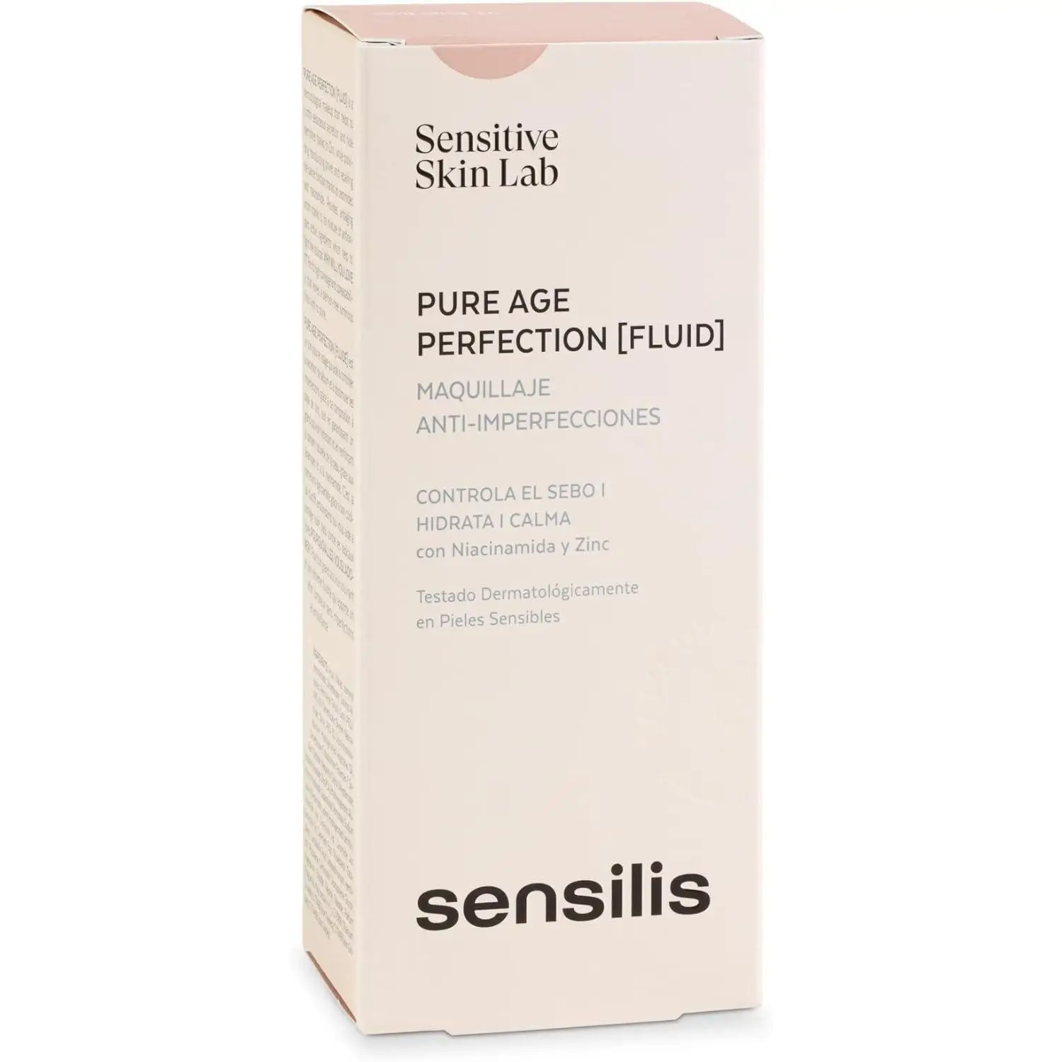 Sensilis Pure Age Perfection Maquillaje 8 Horas de Duración, Tratamiento Antiimperfecciones, Para Pieles Grasas y Con Acné, Tono 03 Beige Rosé - 30 ml