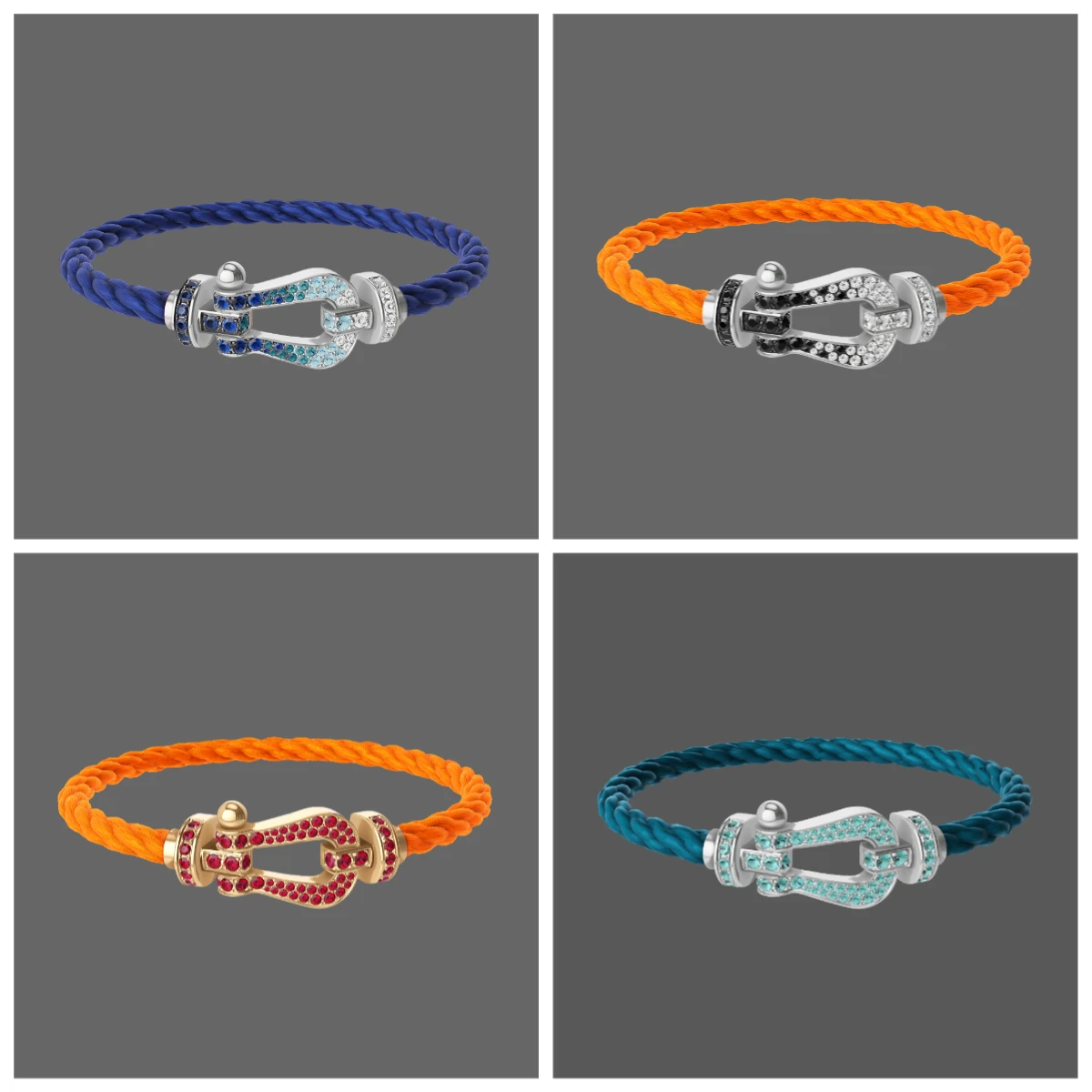 

2025 Высококачественный, модный и классический браслет в форме подковы с бриллиантами и бриллиантами