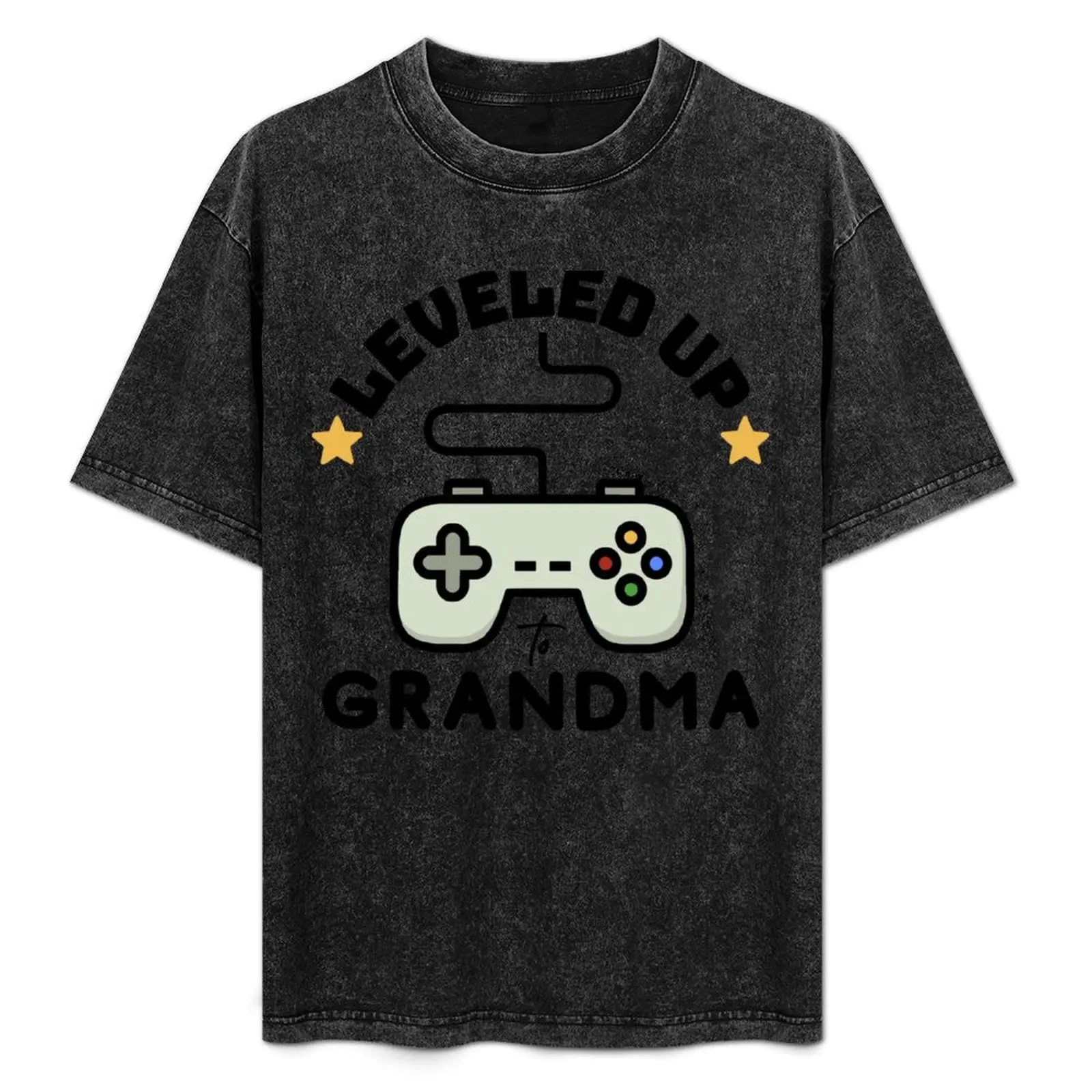 Leveled Up To Grandma Mothers Day Video Game Controller Design T-Shirt oversizeds men t shirts