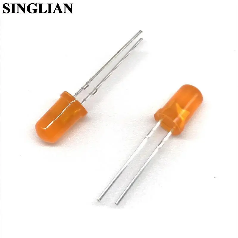 1000pcs/lot 5MM LED Light-emitting Diode Orange Lamp Bead Orange Light 5MM LED Lamp Diode Light One Package